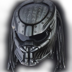 Free Shipping Alien Predator Silver Line Motif With 3 Red Led Lamp For Biker DOT ECE Approved