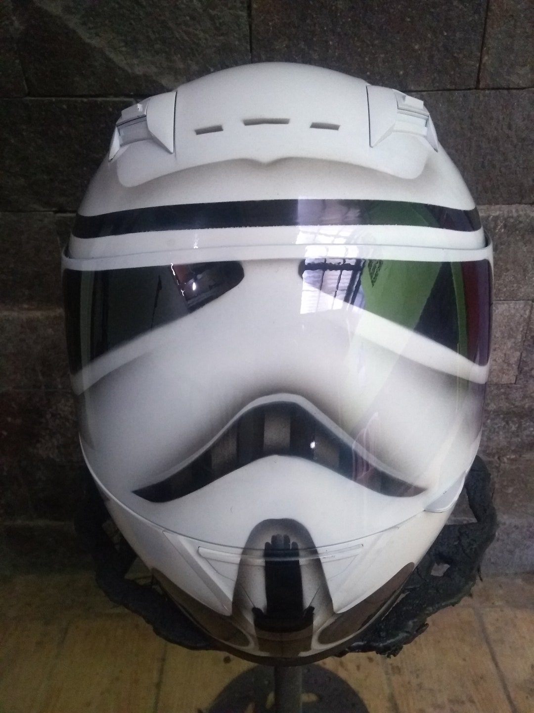 german stormtrooper motorcycle helmet STAR WARS: THE FORCE AWAKENS First Order Stormtrooper Premier Helme Denuo Novo First Order Stormtrooper Finn FN-2187