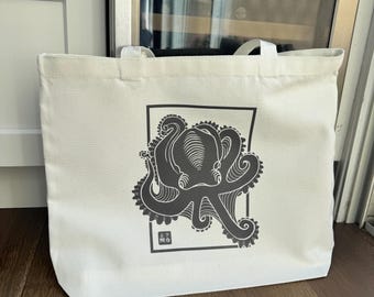 Bolsa de lona com estampa de polvo