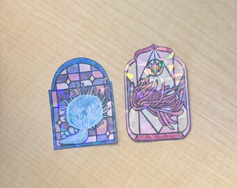 Glasaufkleber 2er-Pack - 1 Hopkins, 1 Melibe