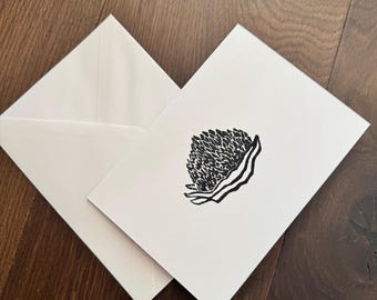 Cartões impressos à mão (arte média)