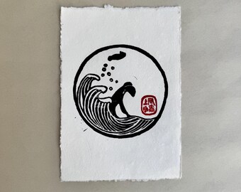 estampa de foca orca lançando projéteis, mistura de algodão