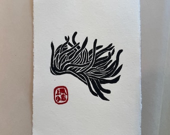 Estampa de nudibrânquio rosa Hopkins, mistura de algodão