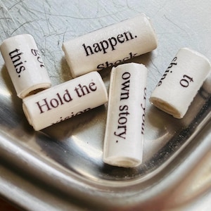Motivation & Glow Up Affirmation Bead Bundle – Handmade Paper Bead, Confidence Gift, Self Empowerment Jewelry, Keychain, Bracelet Wrap, Jar