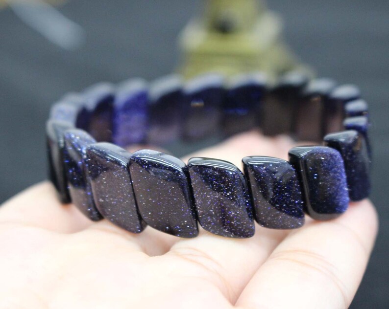 blue goldstone bracelet