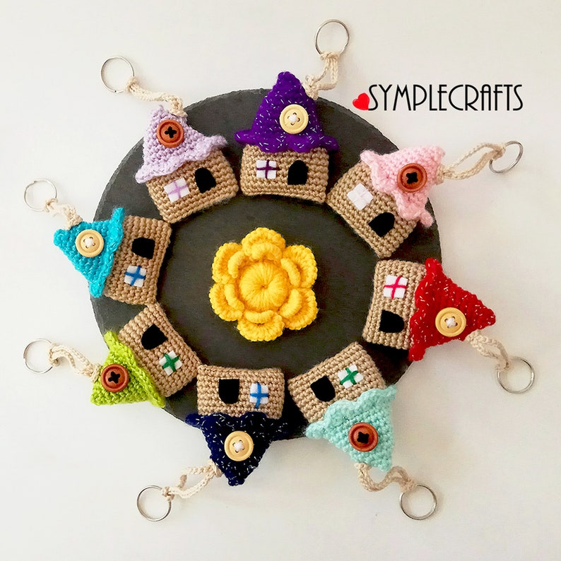 Crochet Pattern Simple House Amigurumi Keychain or Bag Charm Etsy