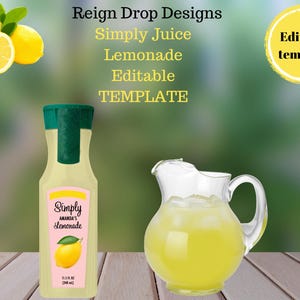 Simply Juice Lemonade Canva Editable Template