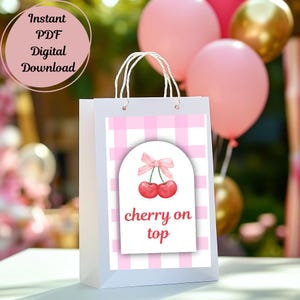 Cherry on Top(Red) Gift Bag Label