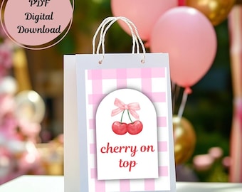 Cherry on Top(Red) Gift Bag Label