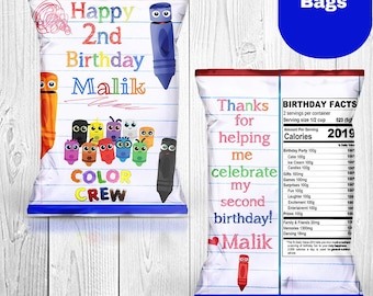 Bolsa de papas fritas inspirada en Color Crew (solo archivo digital)
