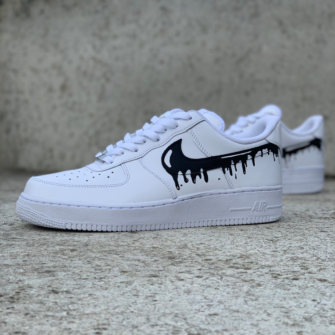 air force 1 dripping black