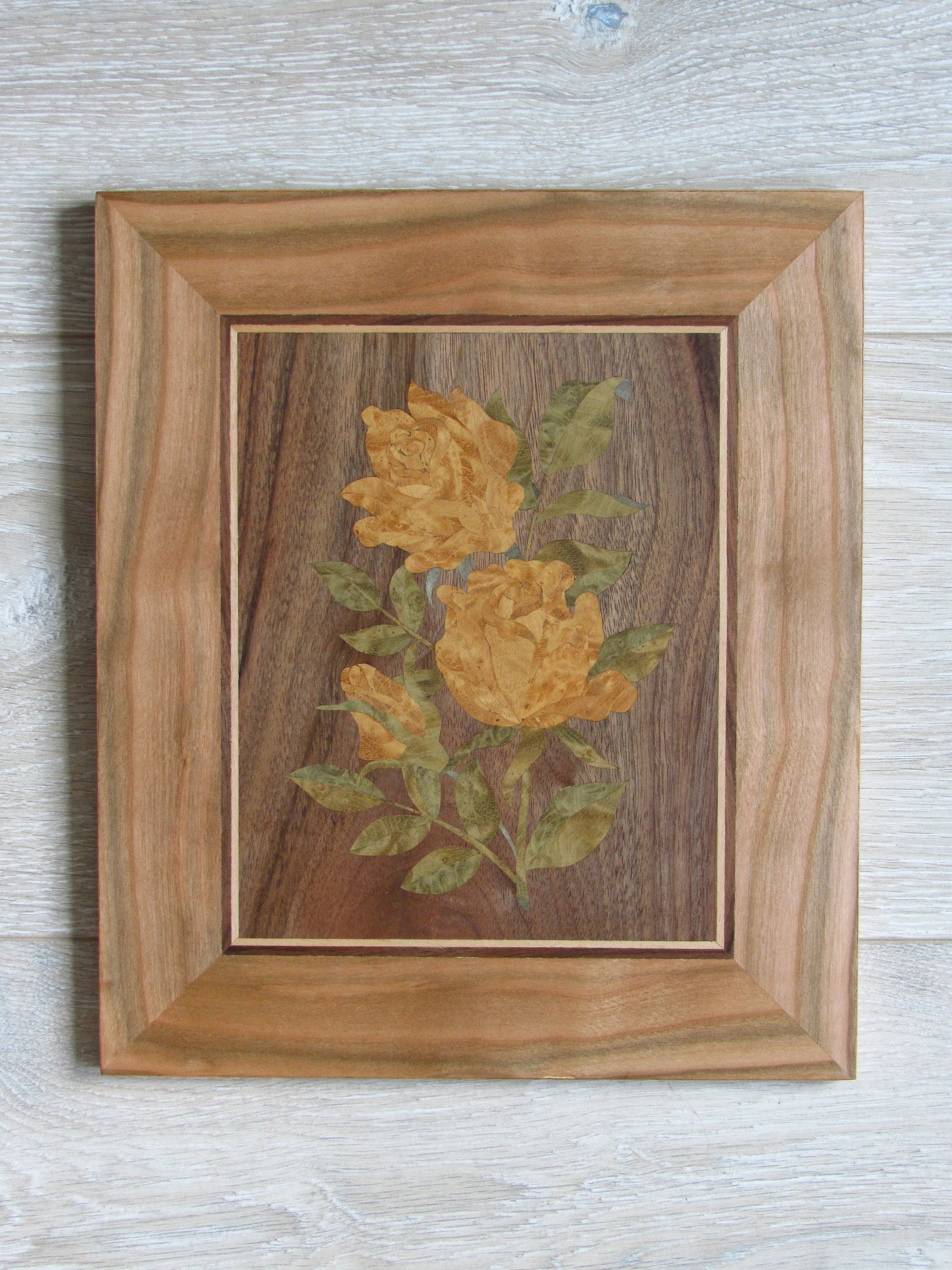 Roses Wall Decor yellow Roses Wood Wall Art Mosaic Roses Etsy