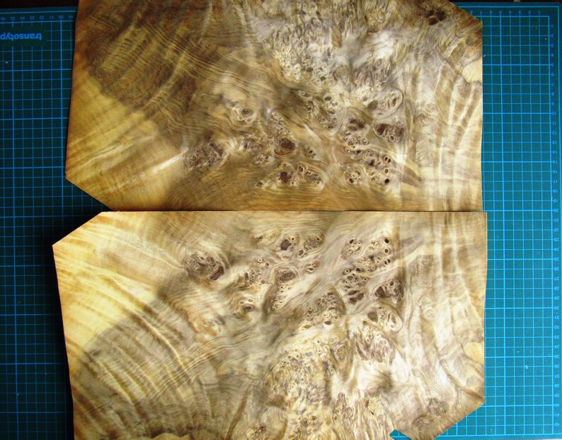 1 sheet Wood Veneer ~37 x 21.4 cm ~14.5 x 8.4 ~0.55mm ~145 Laurel Burl