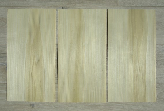 46 x 22 cm 0.6 mm ~1//42 Poplar wood veneer ~18.1 x 8.66/" 4 veneer sheets