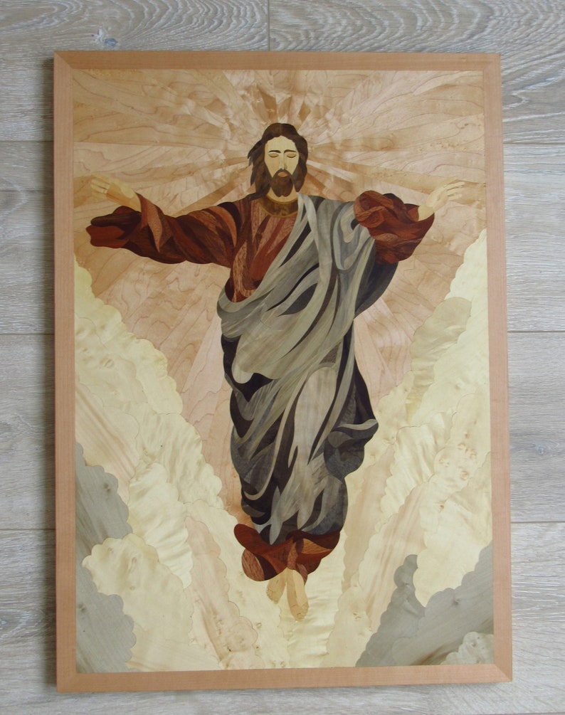 Ascension of Jesus Wood Inlay: Handmade Orthodox Icon Art - Etsy