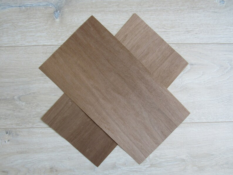 46 x 22 cm 0.6 mm ~1//42 Poplar wood veneer ~18.1 x 8.66/" 4 veneer sheets