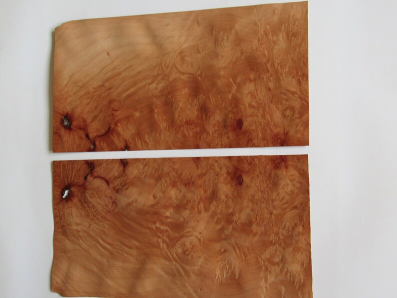 ~0.55mm ~145 ~30 x 15.5 cm Madrone burl wood veneer 2 sheets ~11.8 x 6,1