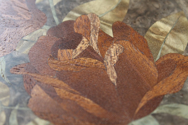 Wood Wall Art Roses Inlay Roses Red Roses Marquetry Art Etsy