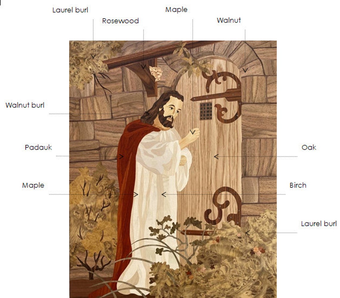 Jesus klopft an die Tür Offenbarung 3:20 religiöse Holz Wand | Etsy