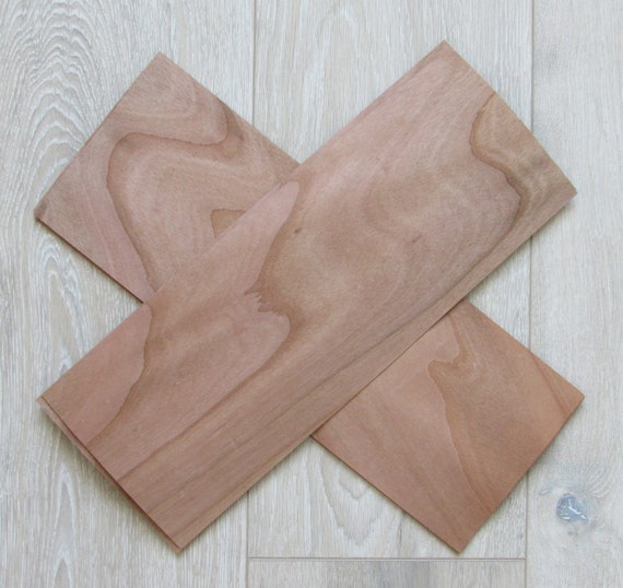 ~1//42 Poplar wood veneer 46 x 22 cm ~18.1 x 8.66/" 0.6 mm 4 veneer sheets