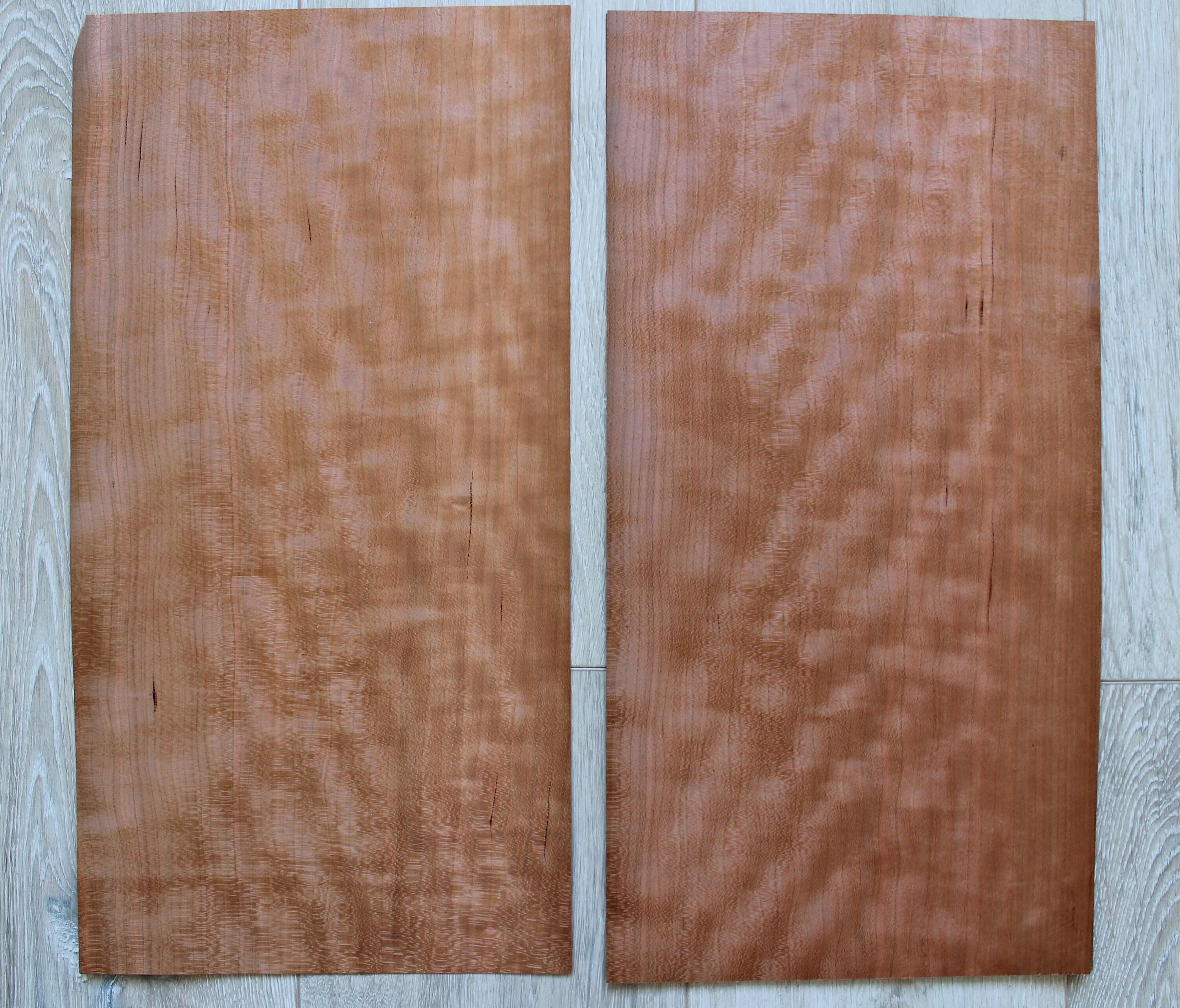 Figured Cherry wood veneer 3 sheets 47 x 235cm 185 x Etsy