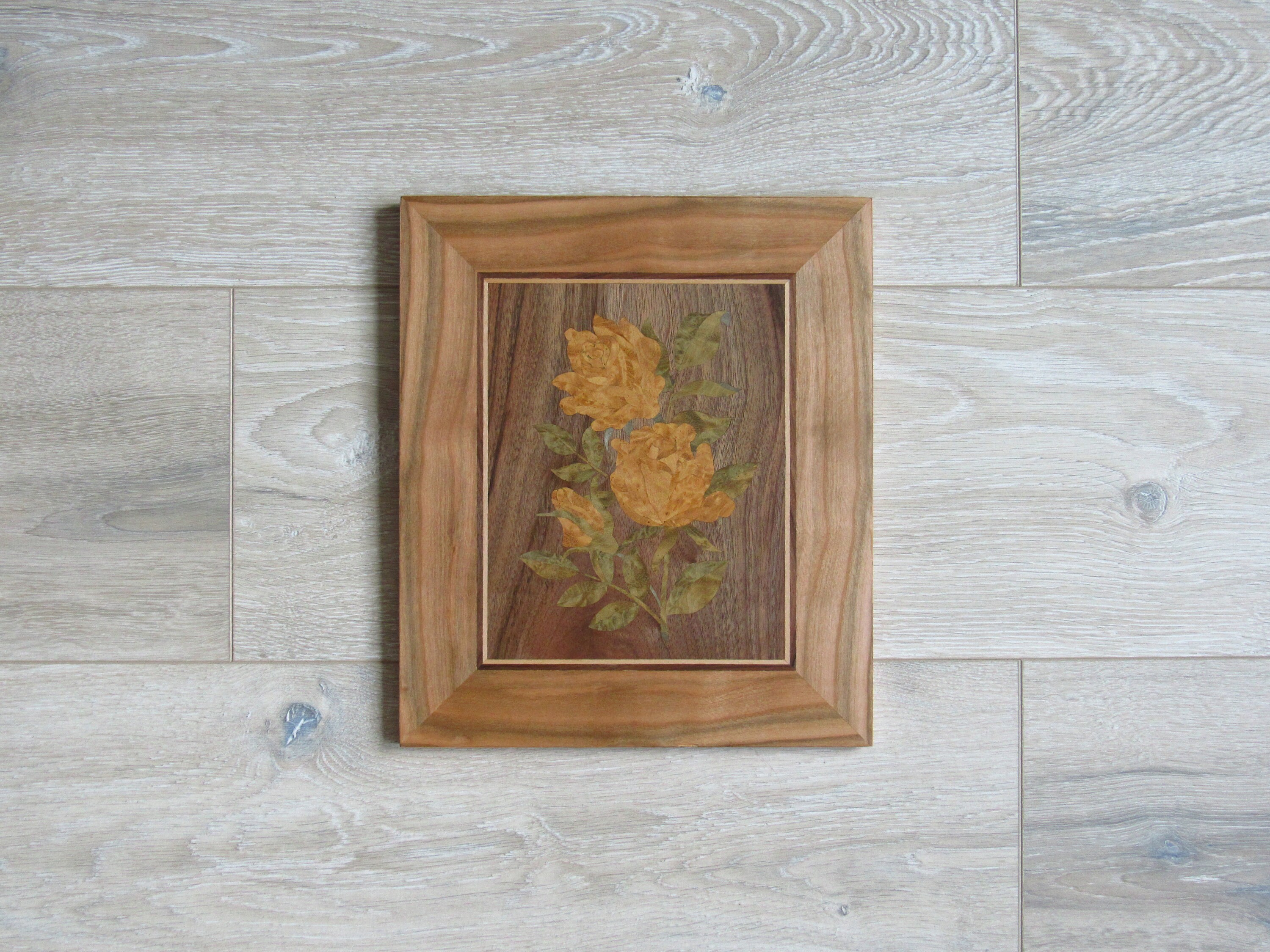 Roses Wall Decor ,yellow Roses , Wood Wall Art , Mosaic Roses , Roses