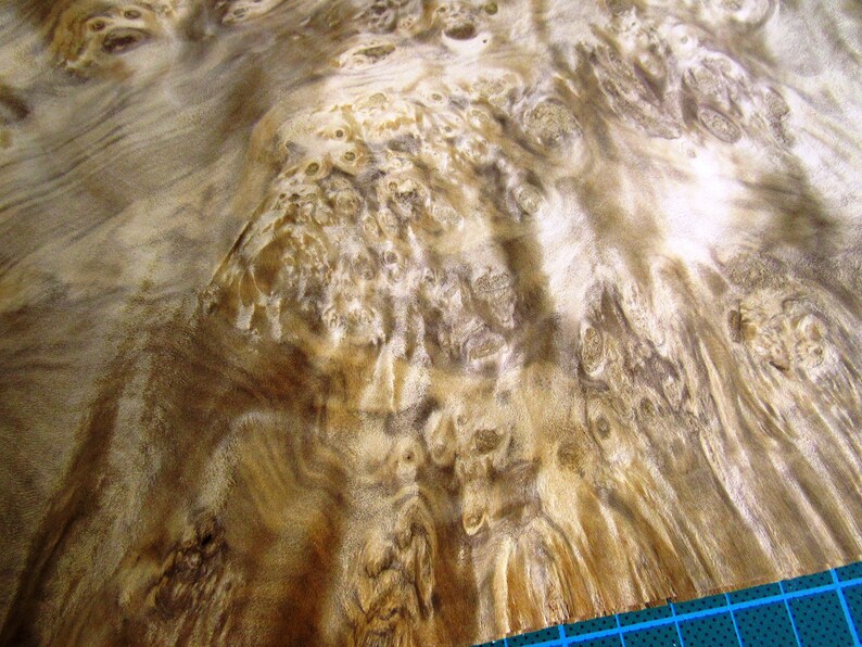 1 sheet Wood Veneer ~37 x 21.4 cm ~14.5 x 8.4 ~0.55mm ~145 Laurel Burl