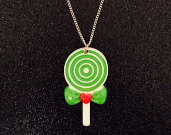 Sweet Lollipop Pendant Necklace, Kitsch Jewelry, Quirky Jewellery