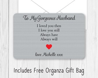 Personalised Love Daddy DOUBLE SIDED Metal Wallet Card Birthday Gift Present
