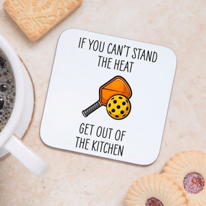 Funny Pickleball Wooden Coaster | In Kitchen Pickleball Birthday Gift for Women Men Her Him | Pickleball Gift for Pickleball Player