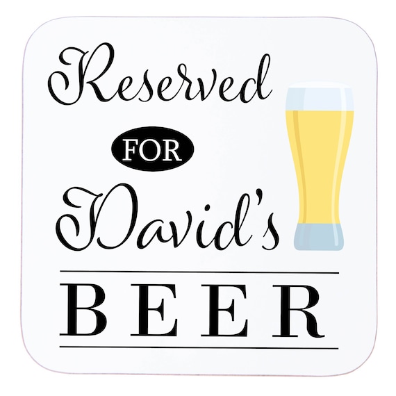 Personalised Birthday Christmas Drinks Coaster gift for him ANYNAME'S BEER N29 