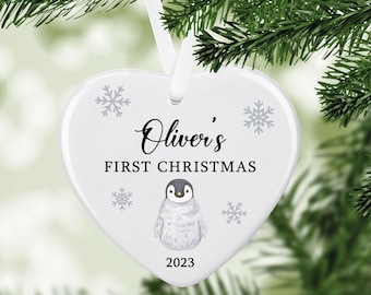 Personalised Christmas Decoration | Custom Baby First Christmas Tree Bauble Xmas Gift for First Time New Parents | Hanging Xmas Ornament