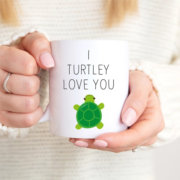 I Turtley Love You Ceramic Mug Cup - Sentimental Romantic Gift For Boyfriend, Girlfriend, Valentines, Anniversary