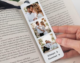 Personalised Metal Bookmark | Custom Photos Page Marker Anniversary Gift for Him Husband Boyfriend | Birthday Gift for Her Wife Girlfriend