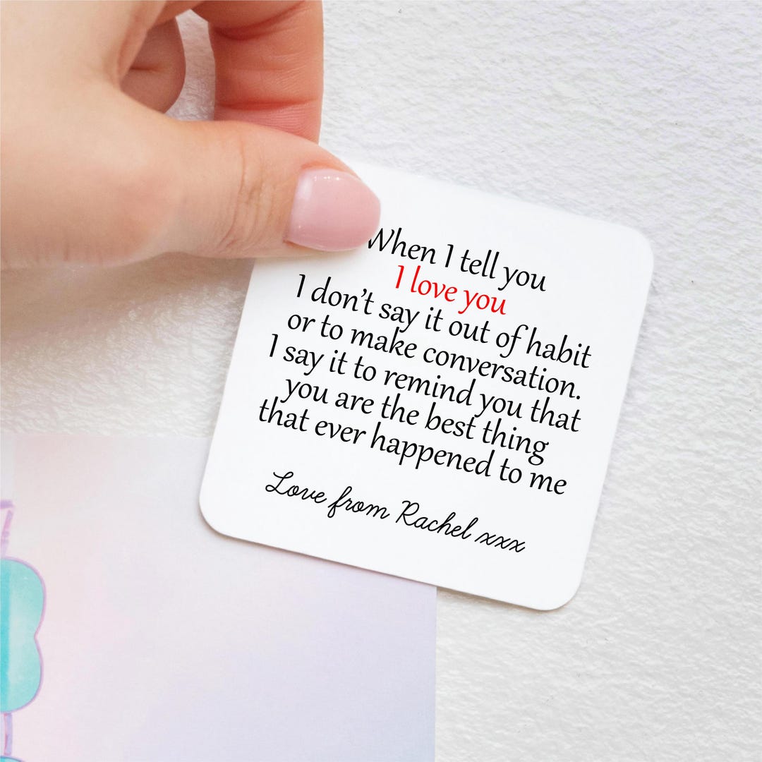 Personalised Fridge Magnet | Custom Metal Magnet Love You Anniversary ...