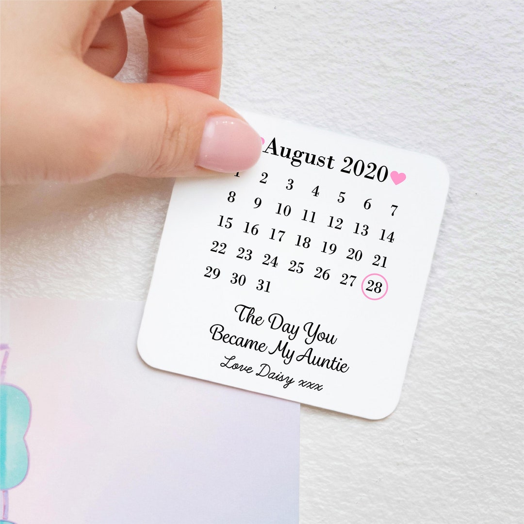 Personalised The Day You Became My Auntie Date Metal Fridge Magnet from  Niece Nephew - Sentimental Keepsake Gift, Christmas, Birthday - Etsy 日本