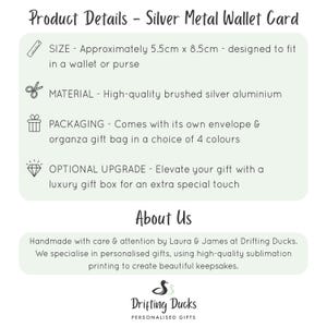 Personalised Metal Wallet Card | I Love You More Anniversary Gift for Him Boyfriend Husband | Funny Birthday Gift for Her Girlfriend Wife bild 3