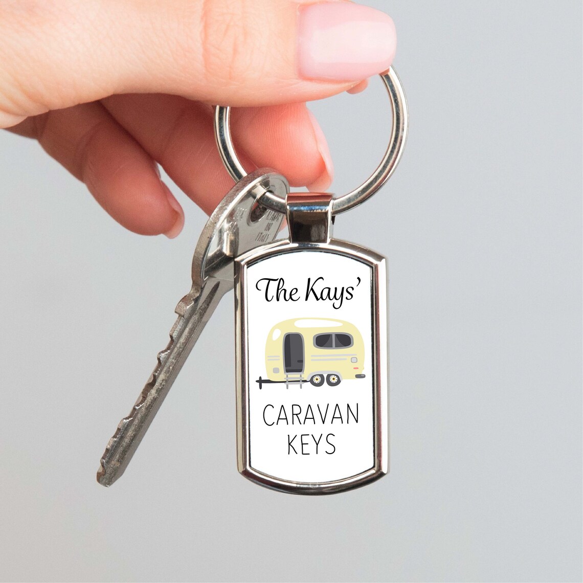 Personalised Caravan Keys Metal Keyring Caravan Gift Etsy UK