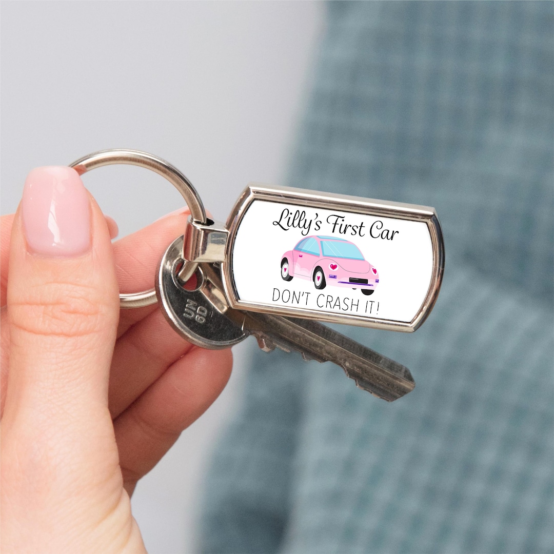 Personalised First Car Keys Metal Keyring | Passed Driving Test Gift ...