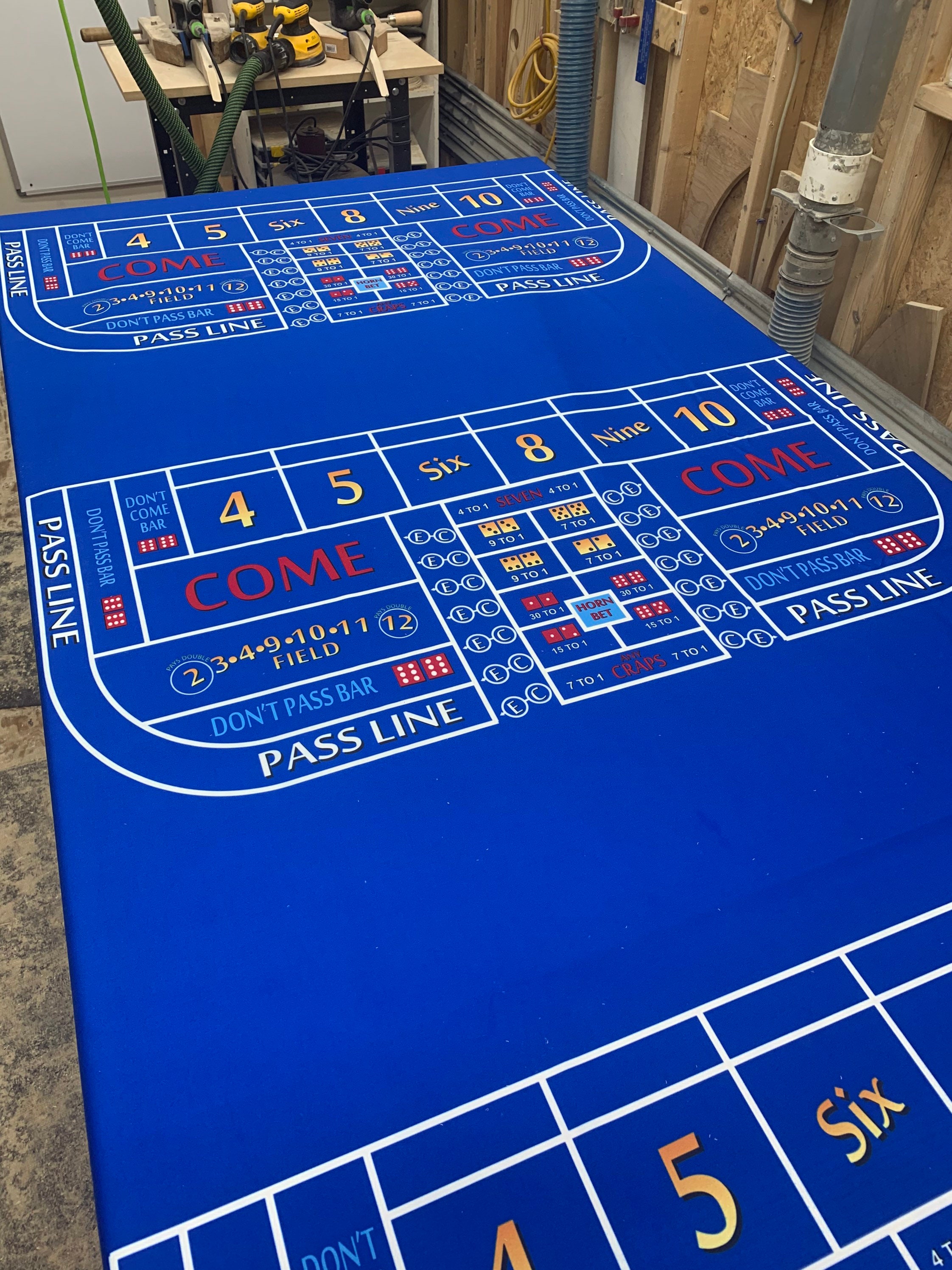 Mini Craps Table Backboard and Casino Style Felt Layout Etsy