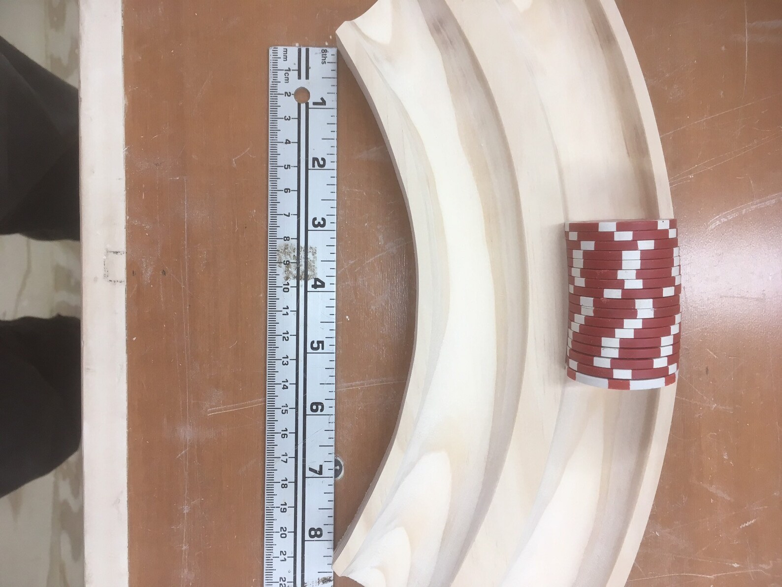 Curve Craps Table Chip Rail 11 in Radius 4 Inches Wide Only Etsy