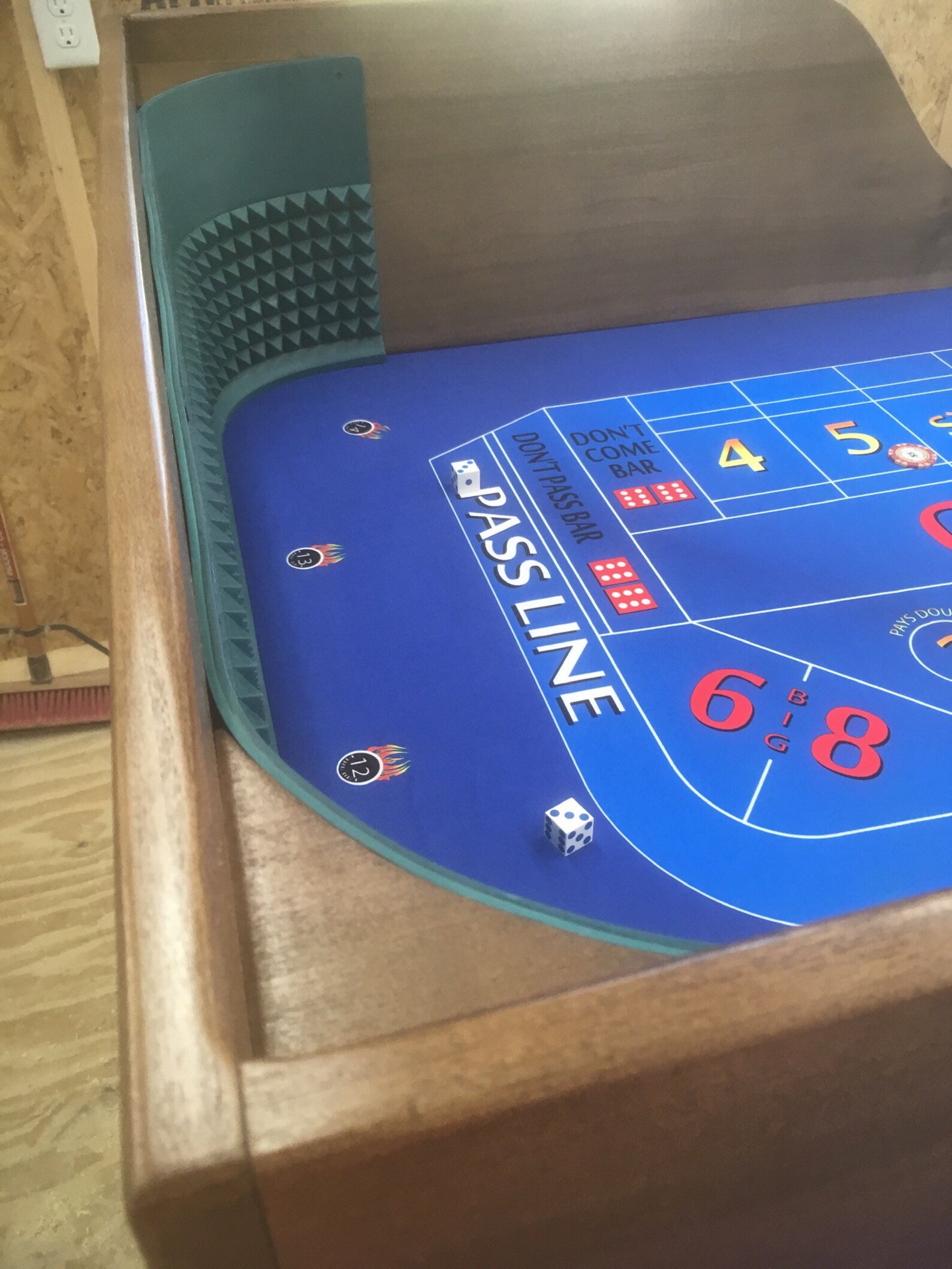 Craps Table/practice Backboard/ Casino Felt Layout/ Table Top Etsy