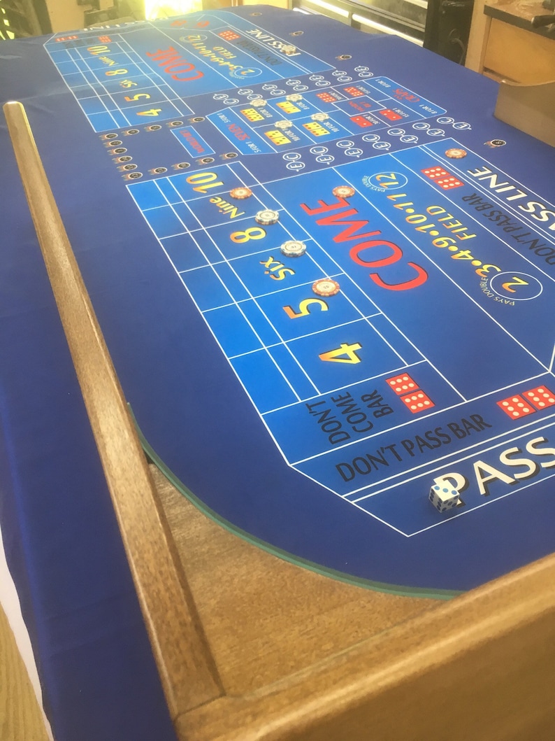 Practice Craps Table Backboard and Casino Felt Layout Model Etsy