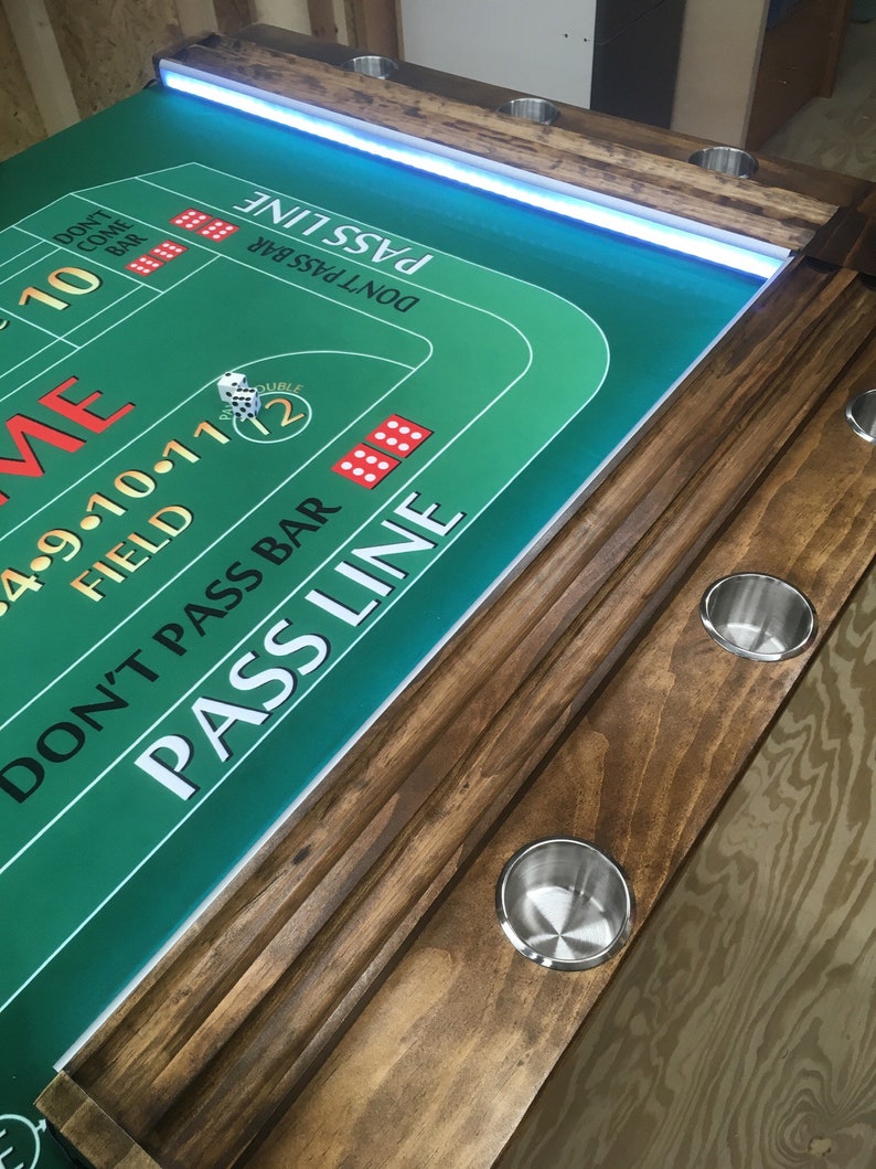 Custom Craps Table Backboard w/ Rubber diamond back Chip Etsy