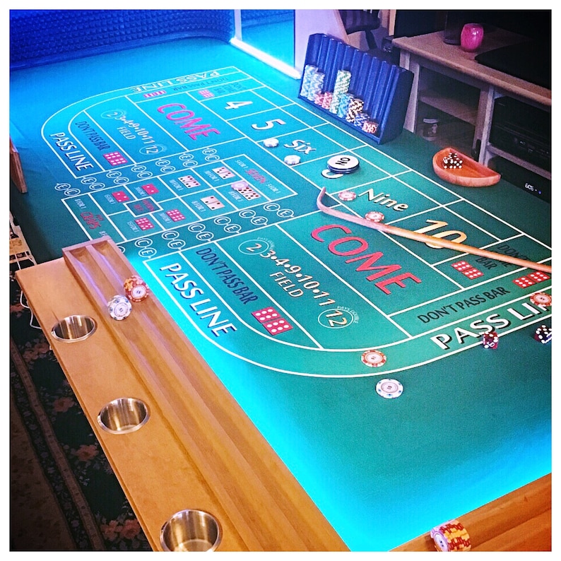 Craps table backboard w/aluminum channels single dealer Etsy