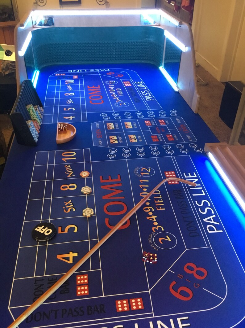 Custom Craps table backboard w/ aluminum channels chip tray Etsy