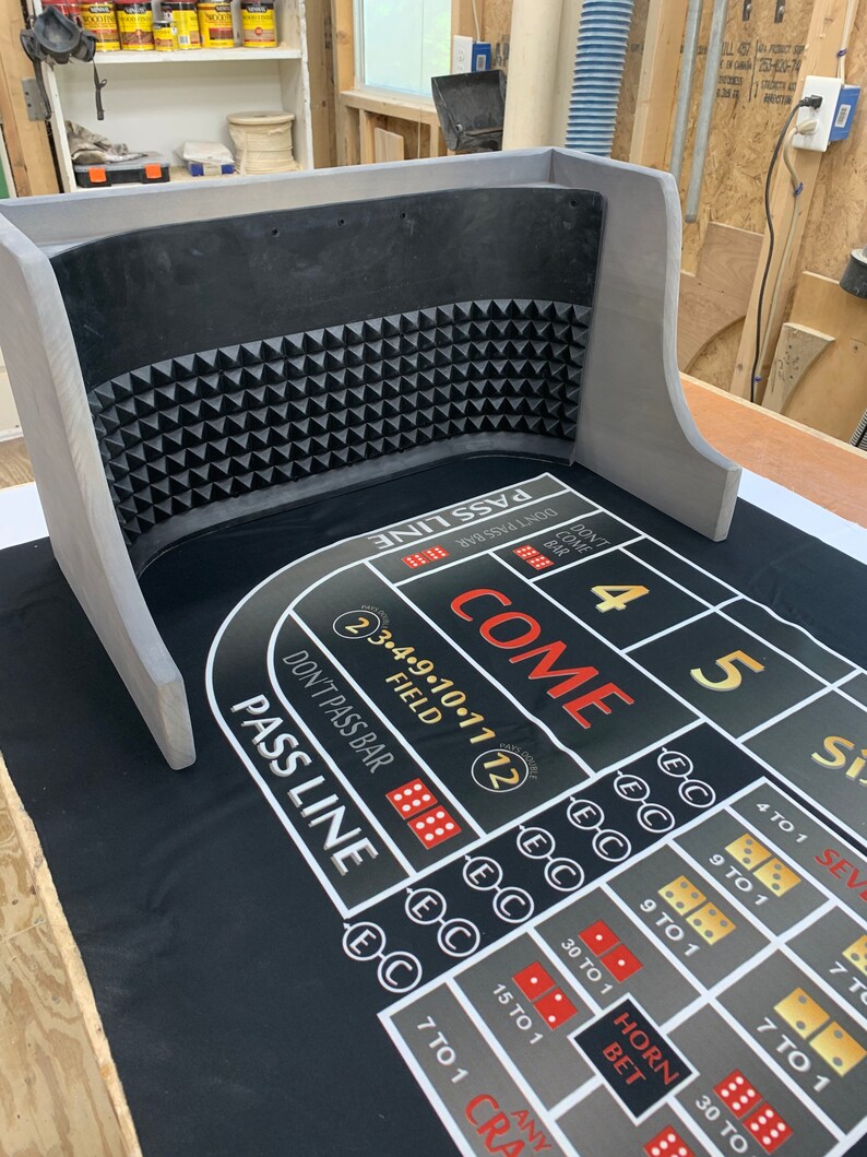 Mini Craps Table Backboard and Casino style felt layout Etsy