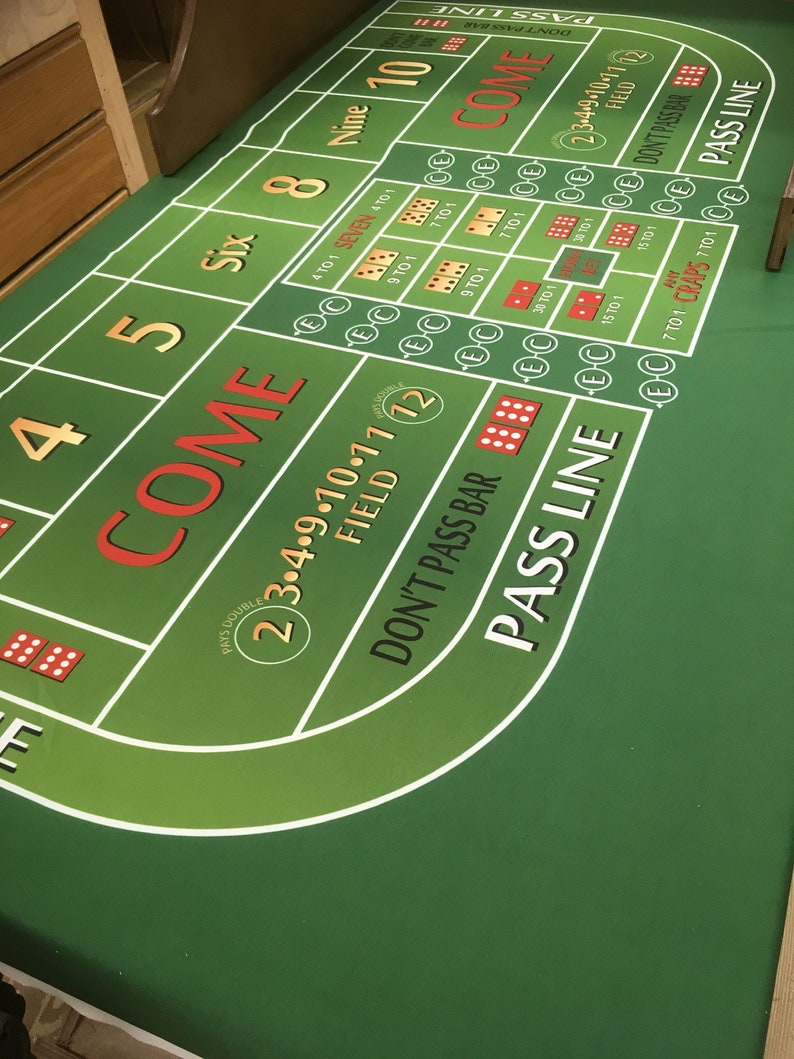 Craps Table Backboard 6 ft felt no lights Etsy