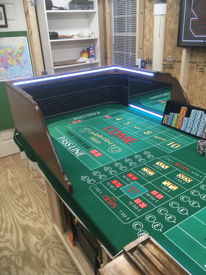 Custom Craps Table Backboard w/ Rubber diamond back Chip Etsy