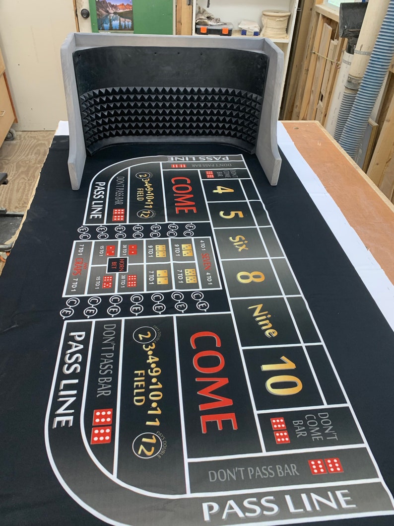 Mini Craps Table Backboard and Casino style felt layout Etsy